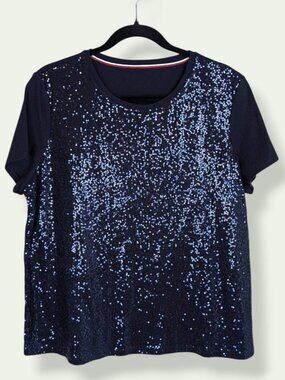 (2/$20) Blue Sequin Tee